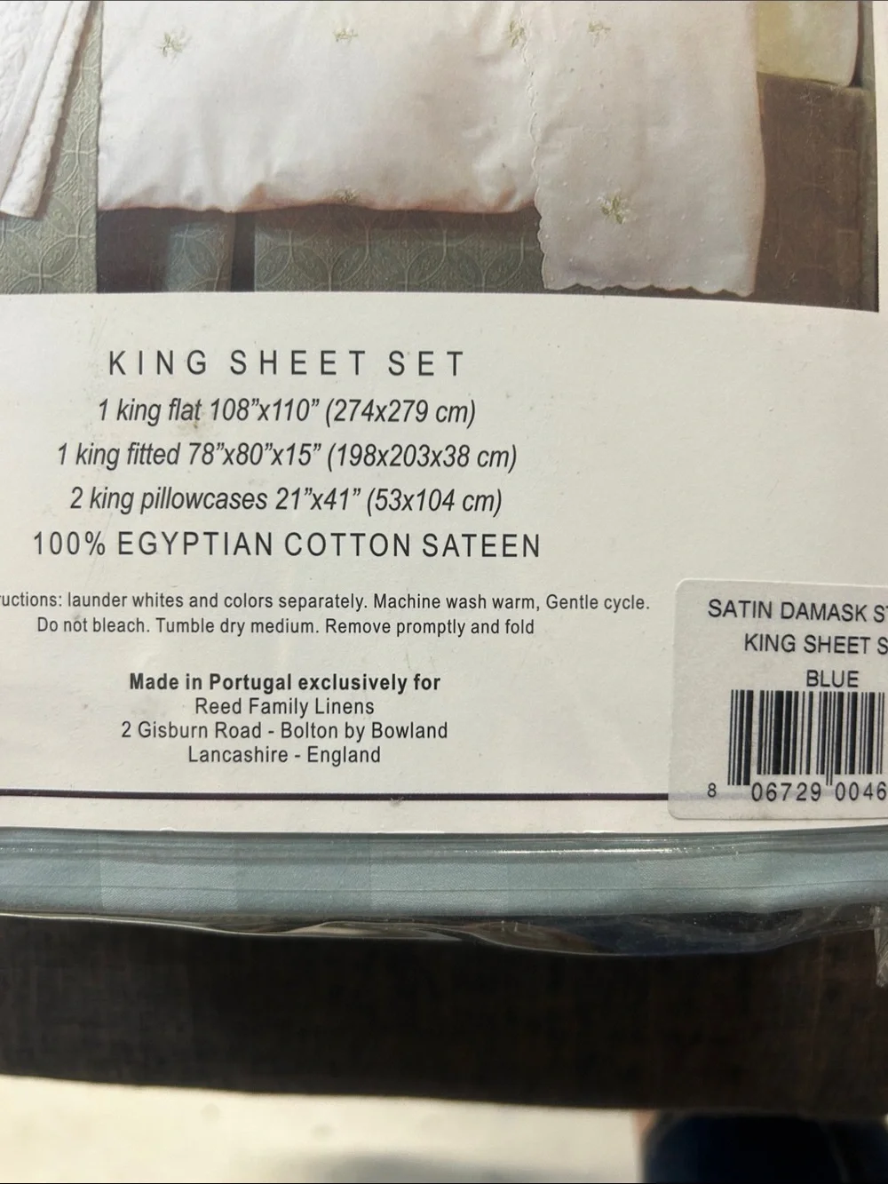 Reed Family Linens king sheet